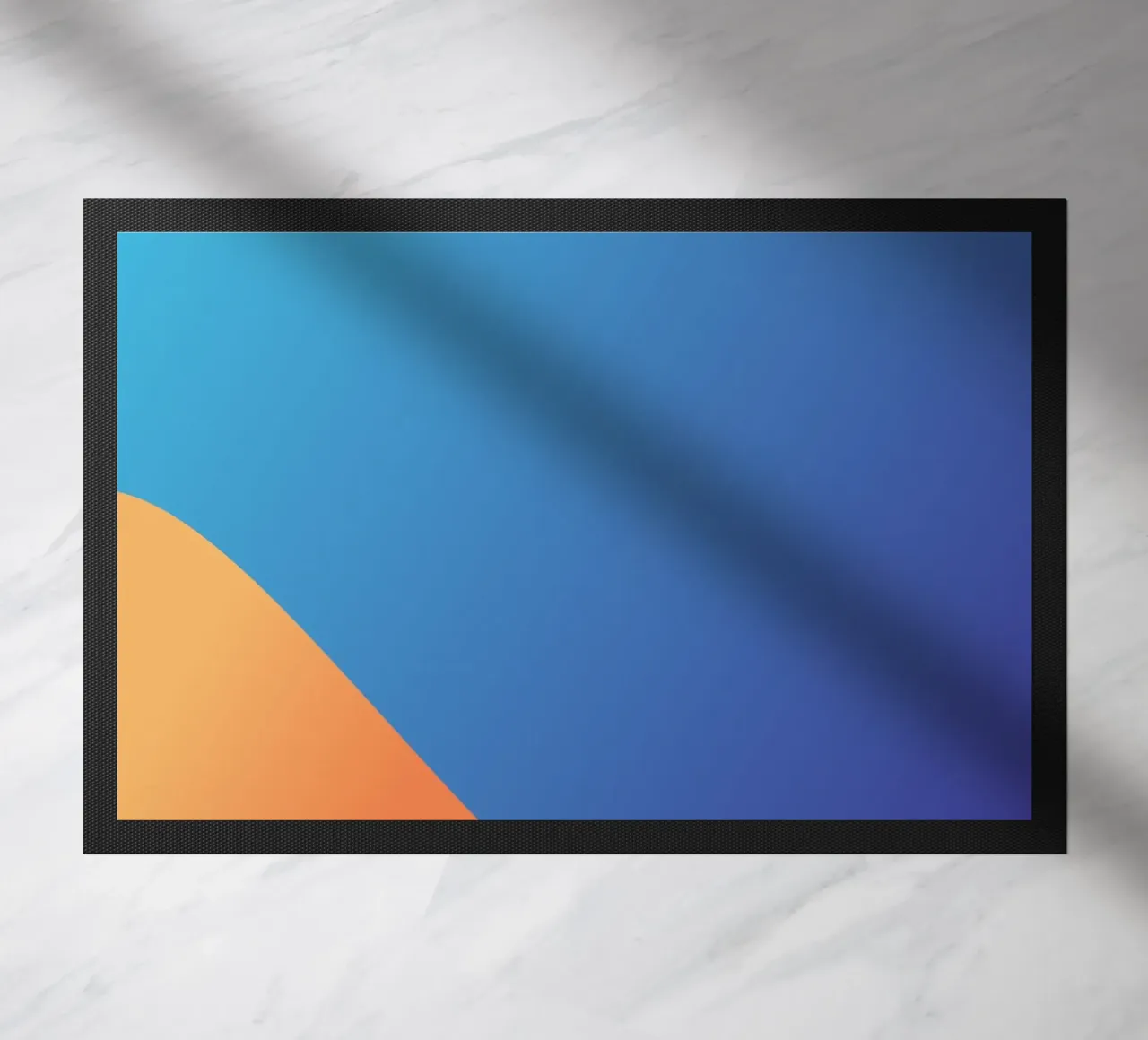 gradient color transitions doormat by pastel color shape
