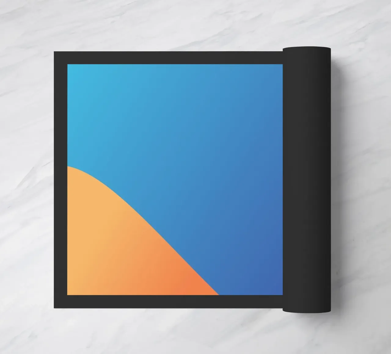gradient color transitions doormat by pastel color shape