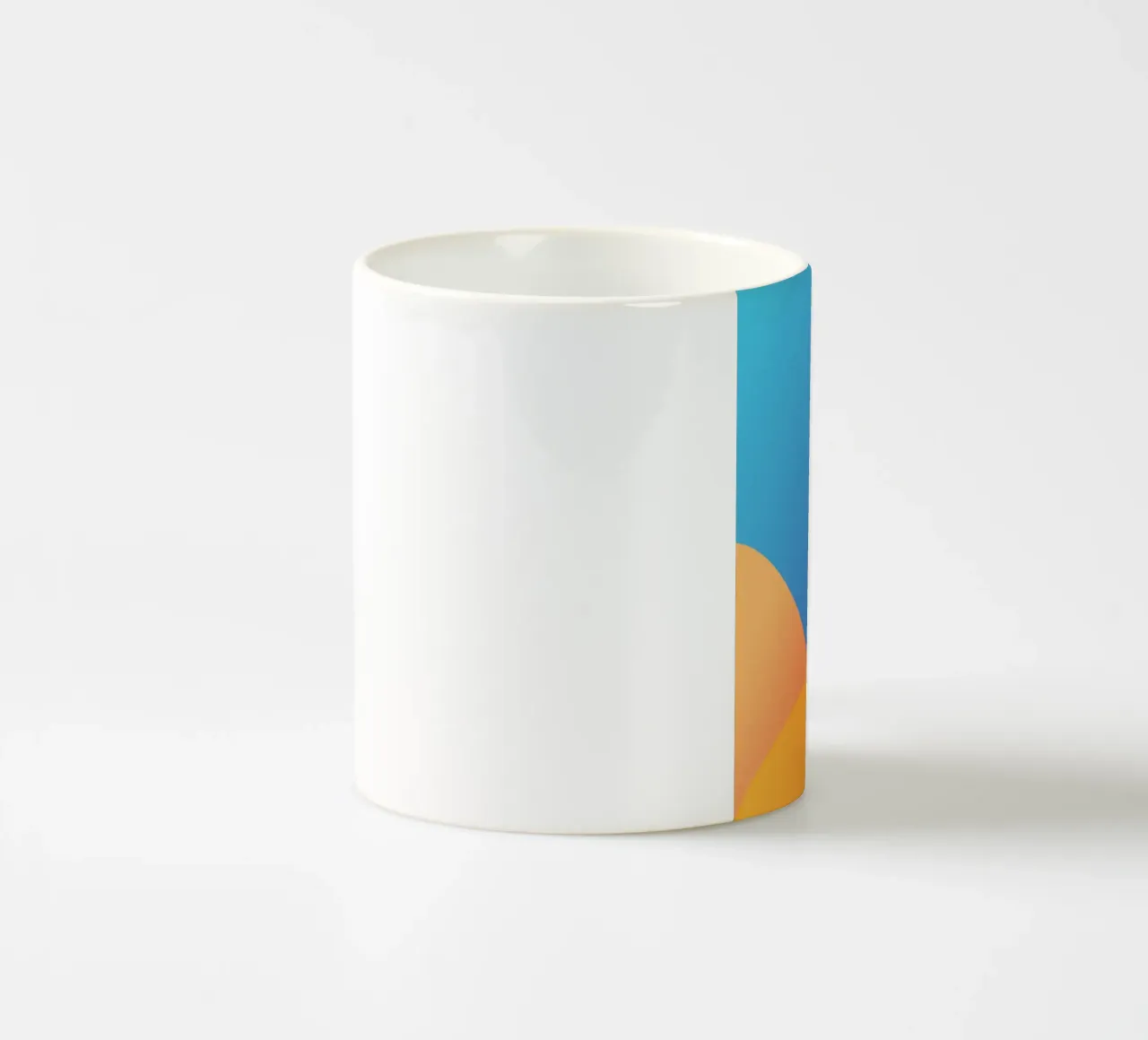 gradient color transitions ceramic mug by pastel color shape