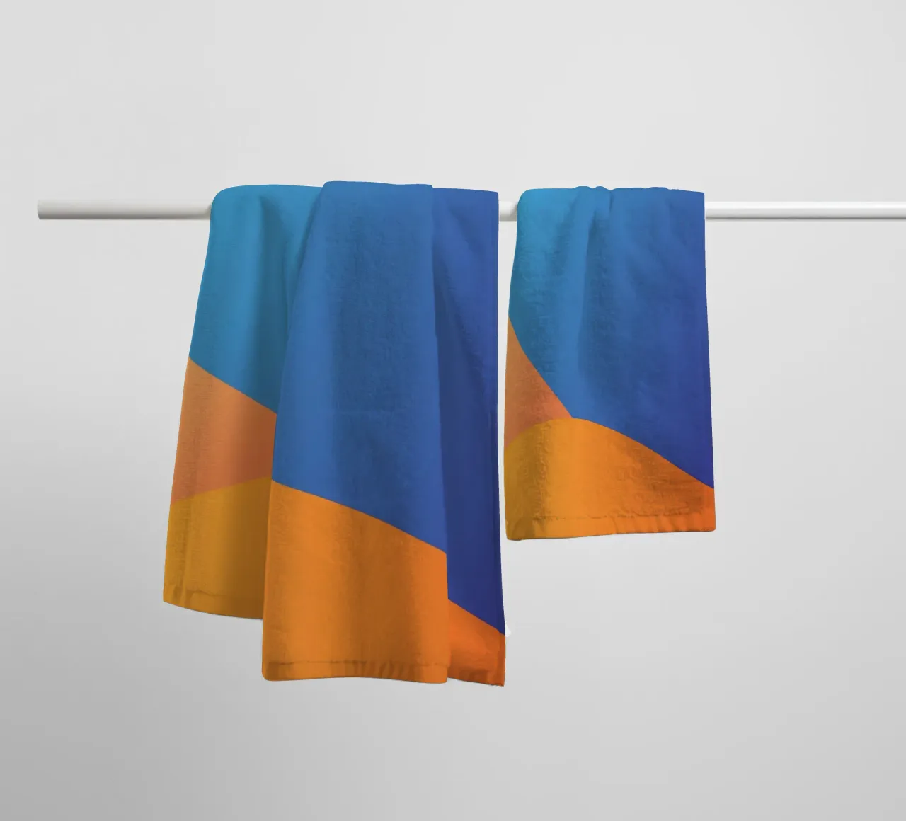 gradient color transitions towel by pastel color shape