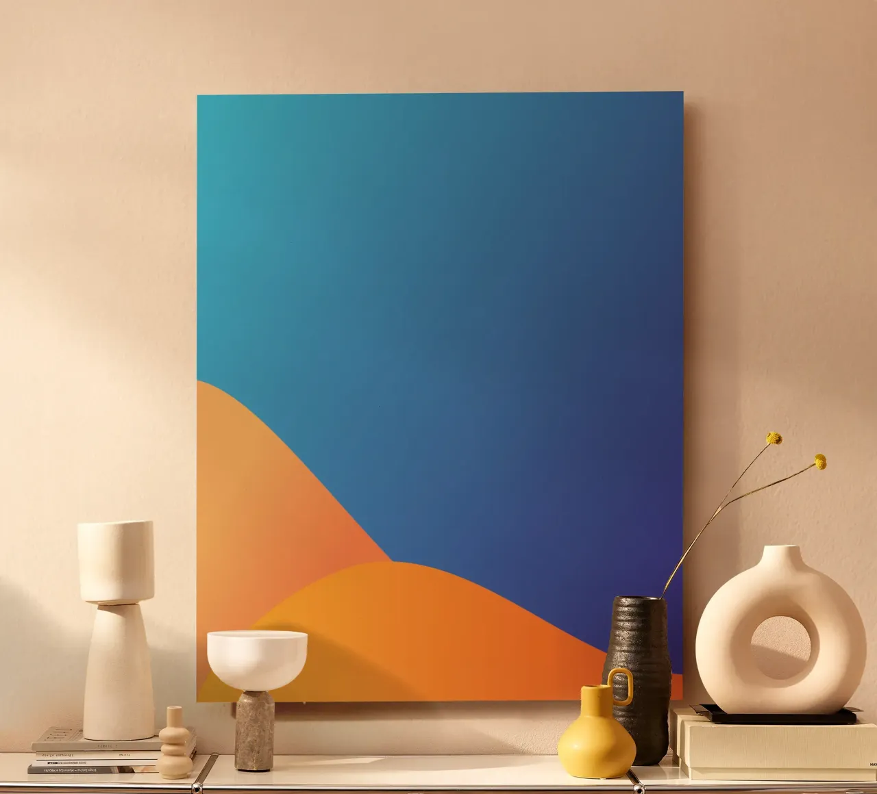 gradient color transitions alu-dibond by pastel color shape
