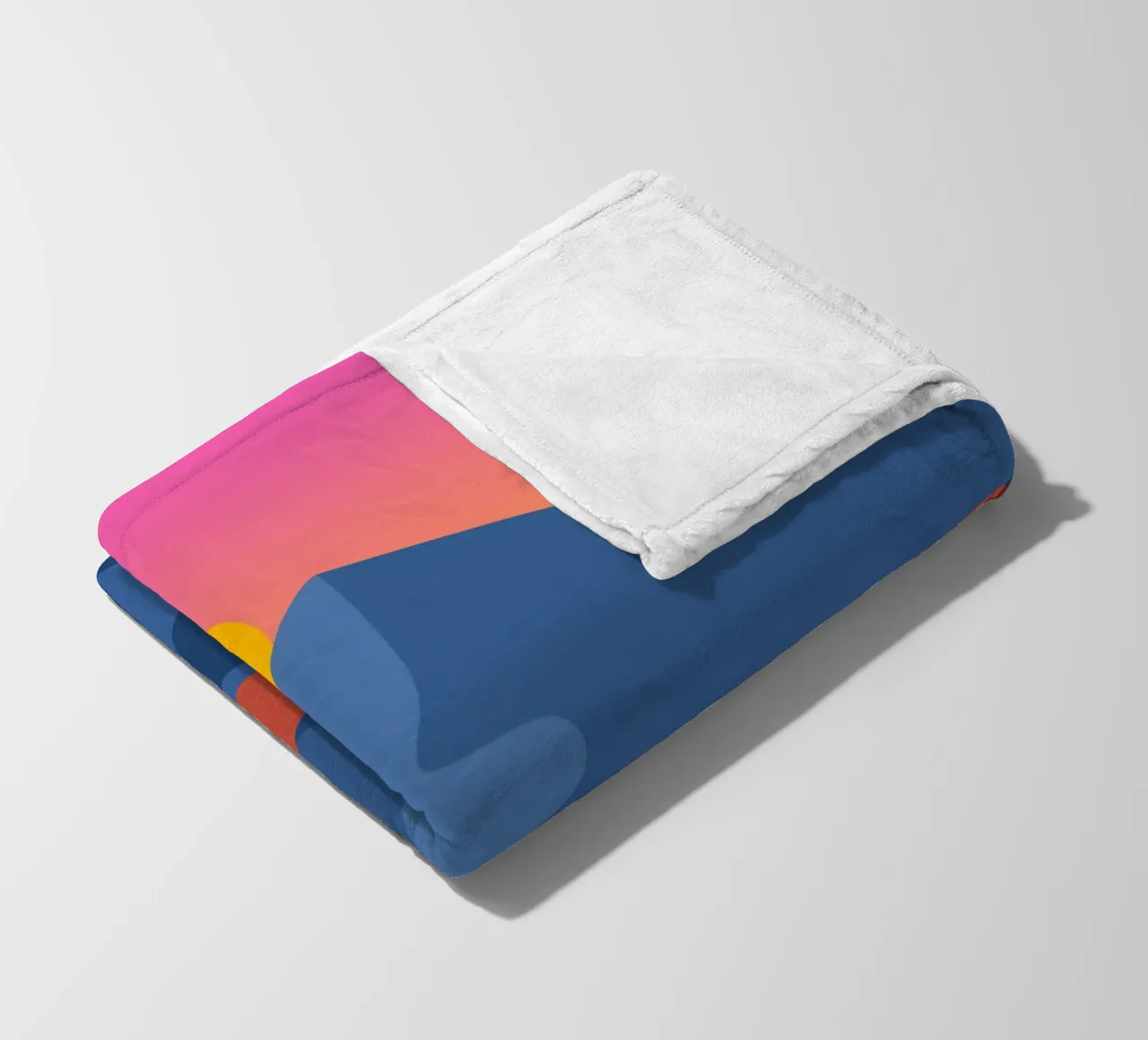 scena di montagna con gradiente coperta in pile da pastel color shape