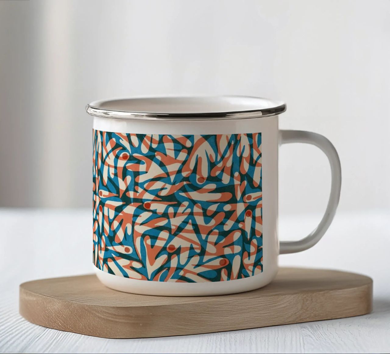 Cyano Pattern No 07 tazza in smalto da treechild