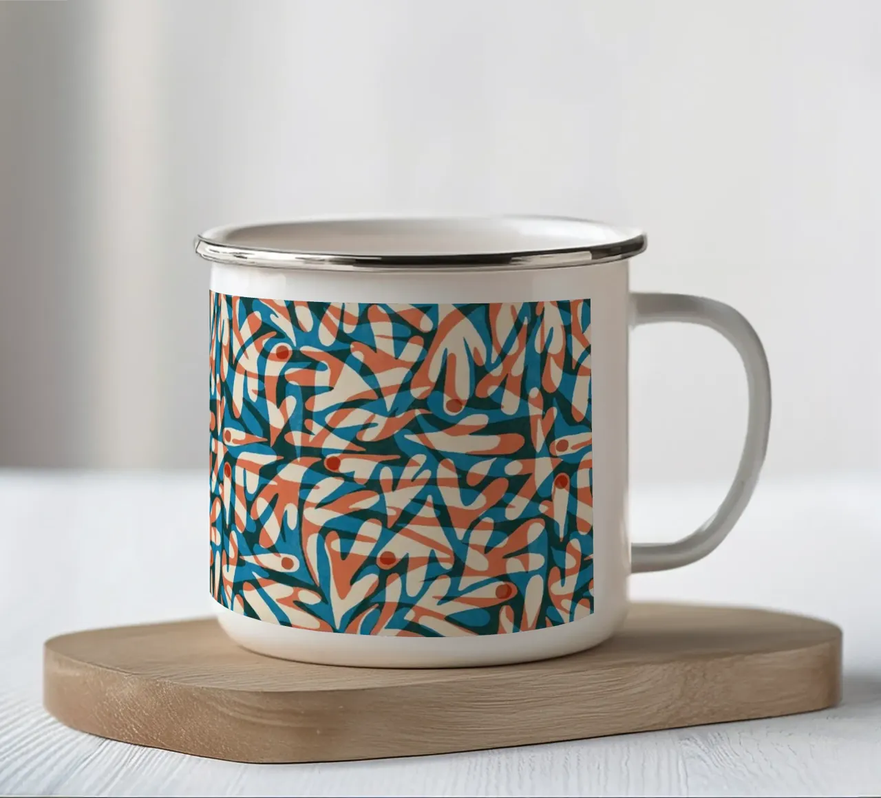 Cyano Pattern No 07 taza de esmalte de treechild