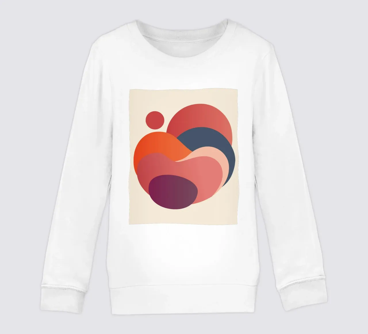 forme astratte cerchi di sole felpa bambino da pastel color shape