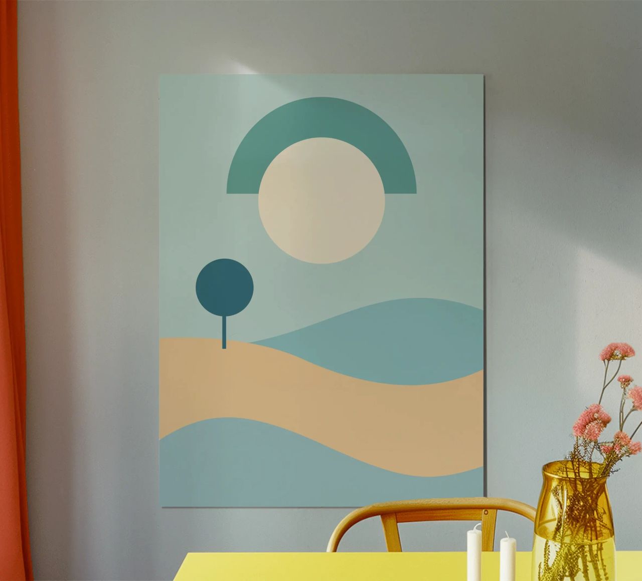 illustrativer Baumkreis Poster von pastel color shape
