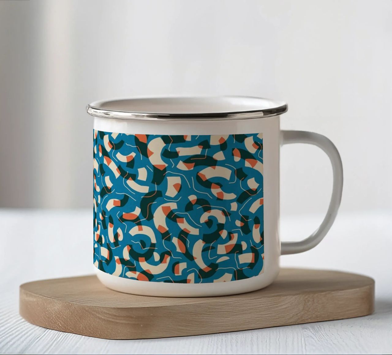 Cyano Pattern No 08 tazza in smalto da treechild