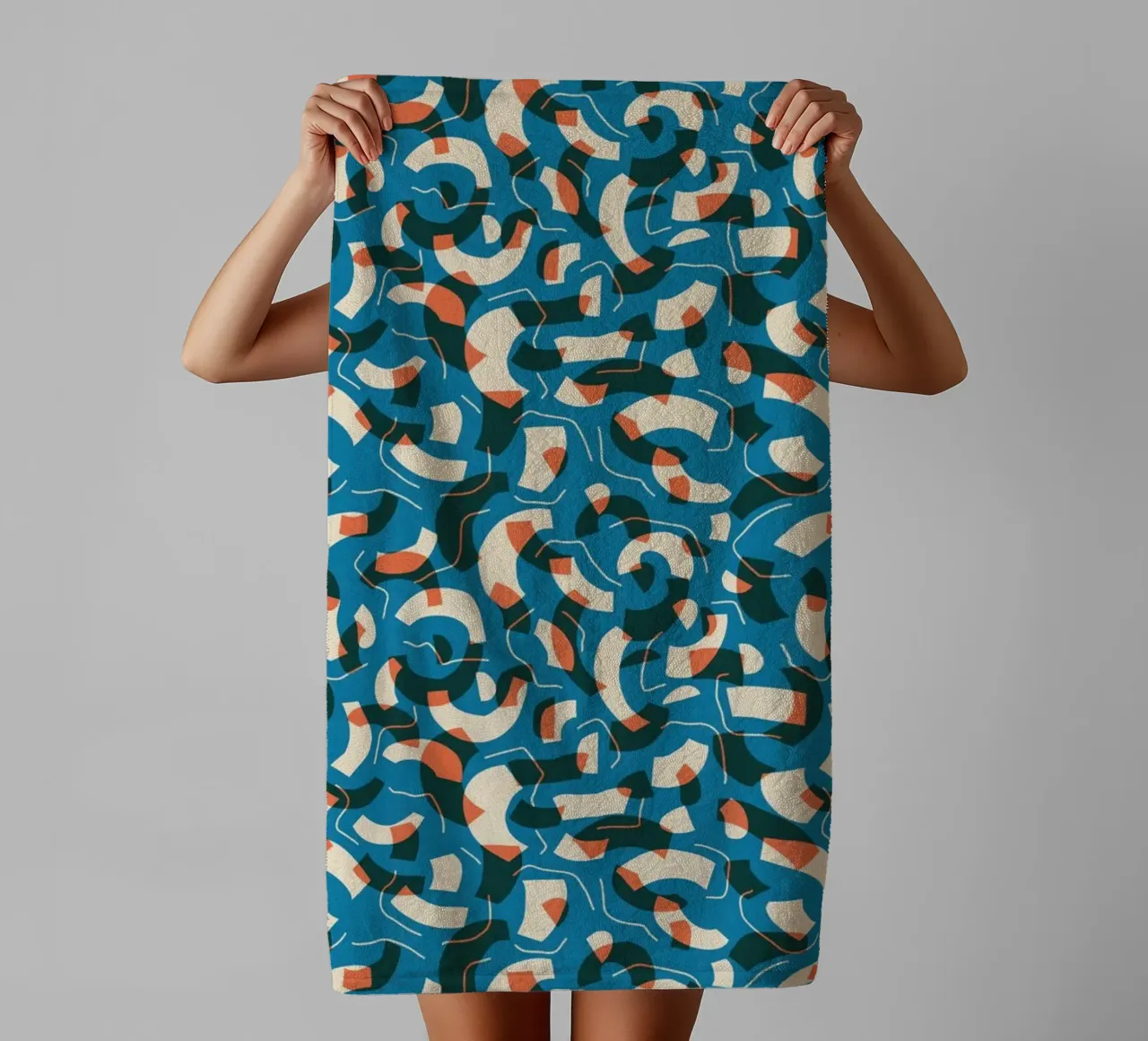 Cyano Pattern No 08 asciugamano da bagno da treechild