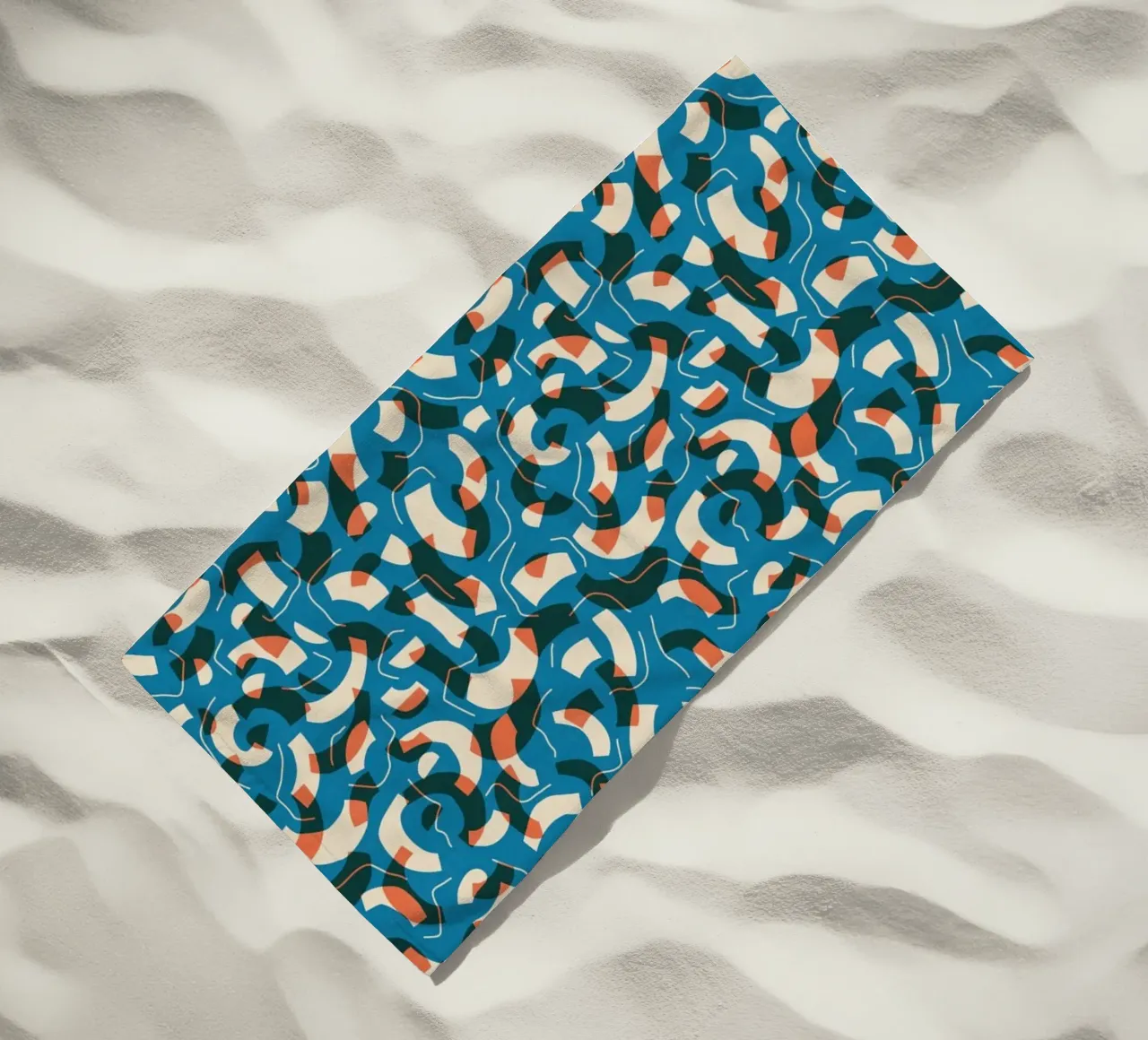 Cyano Pattern No 08 Strandtuch von treechild