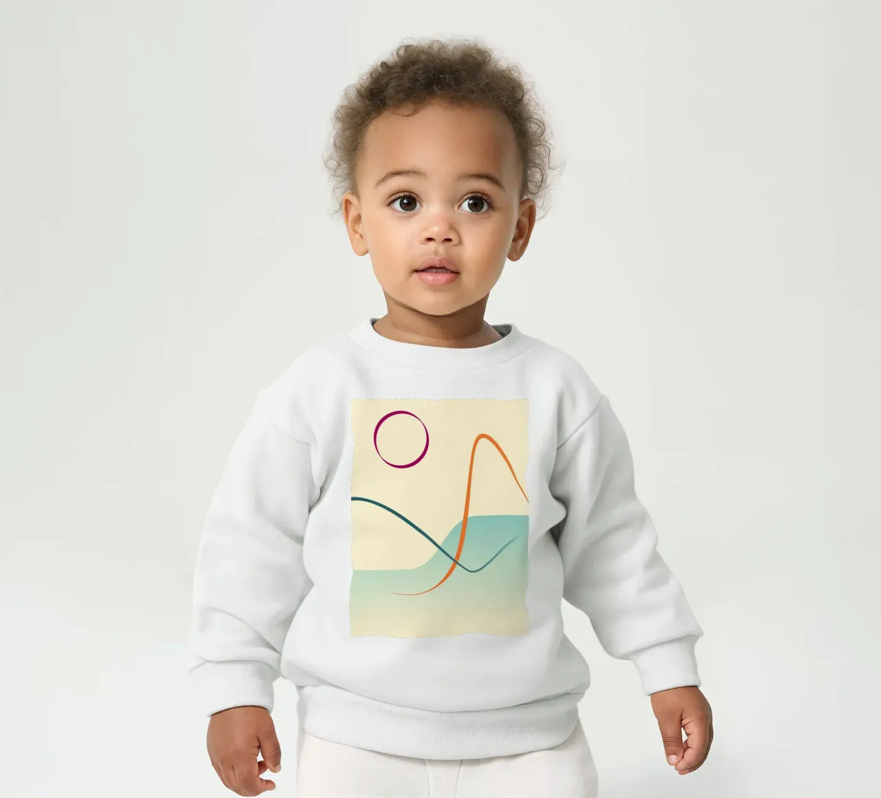 linee curve scena liscia felpa neonato da pastel color shape