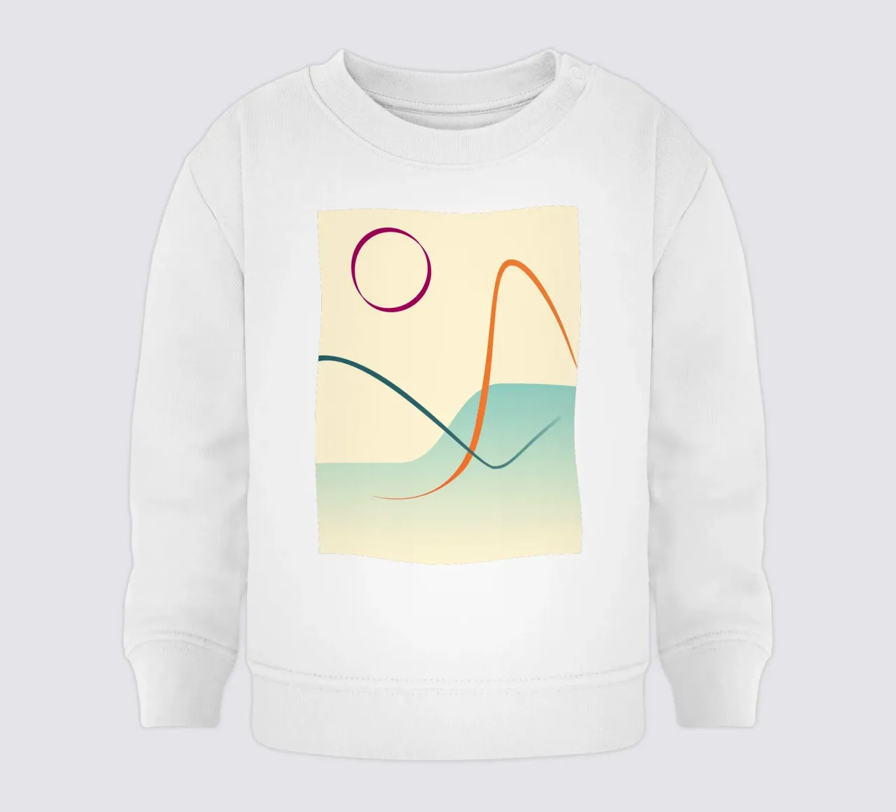 linee curve scena liscia felpa neonato da pastel color shape