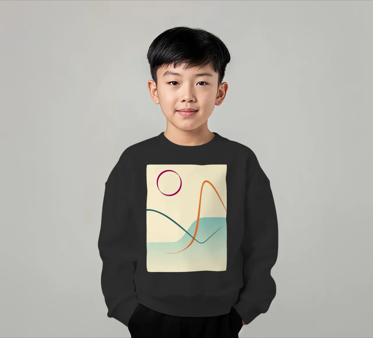 linee curve scena liscia felpa bambino da pastel color shape