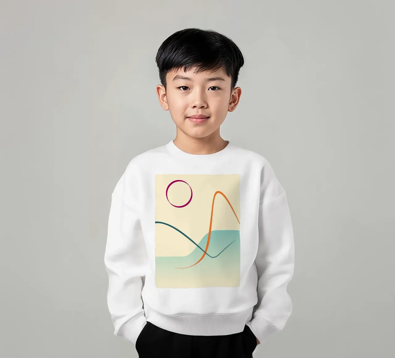 linee curve scena liscia felpa bambino da pastel color shape