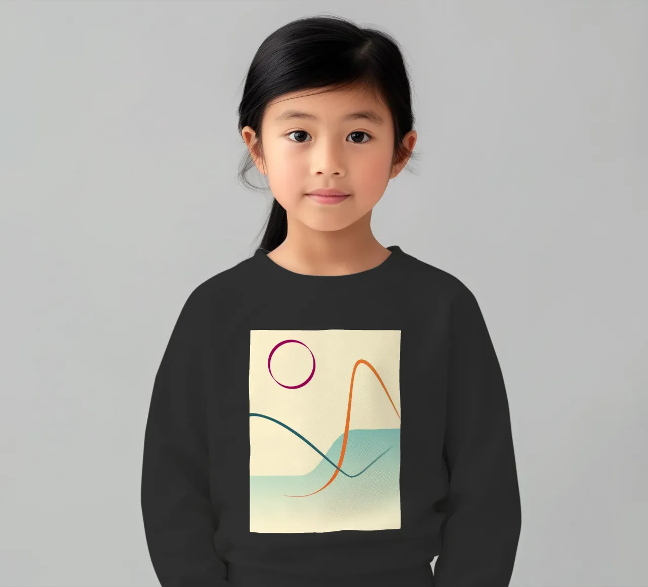 linee curve scena liscia felpa bambino da pastel color shape