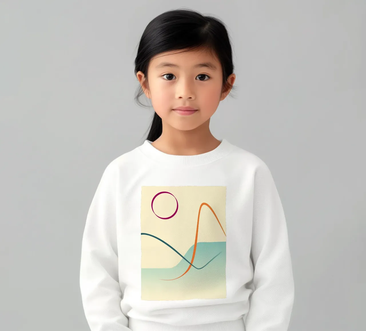 linee curve scena liscia felpa bambino da pastel color shape