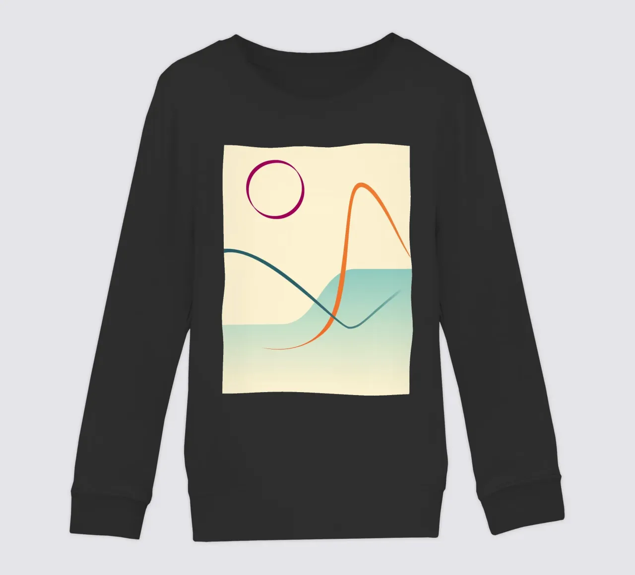 linee curve scena liscia felpa bambino da pastel color shape