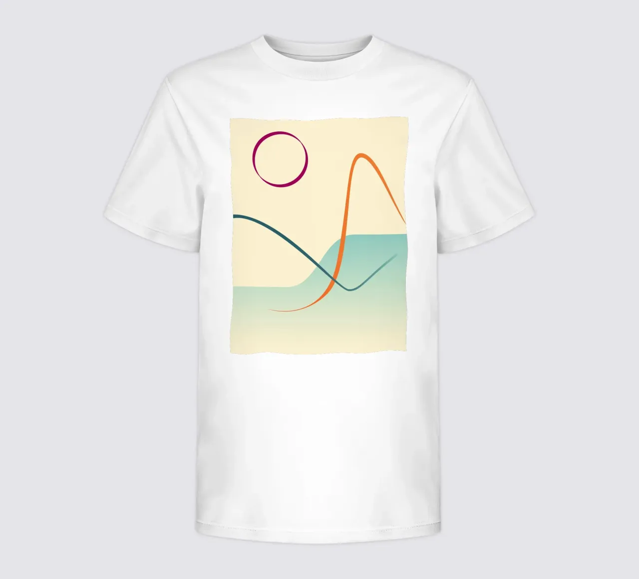 linee curve scena liscia t-shirt bambini da pastel color shape