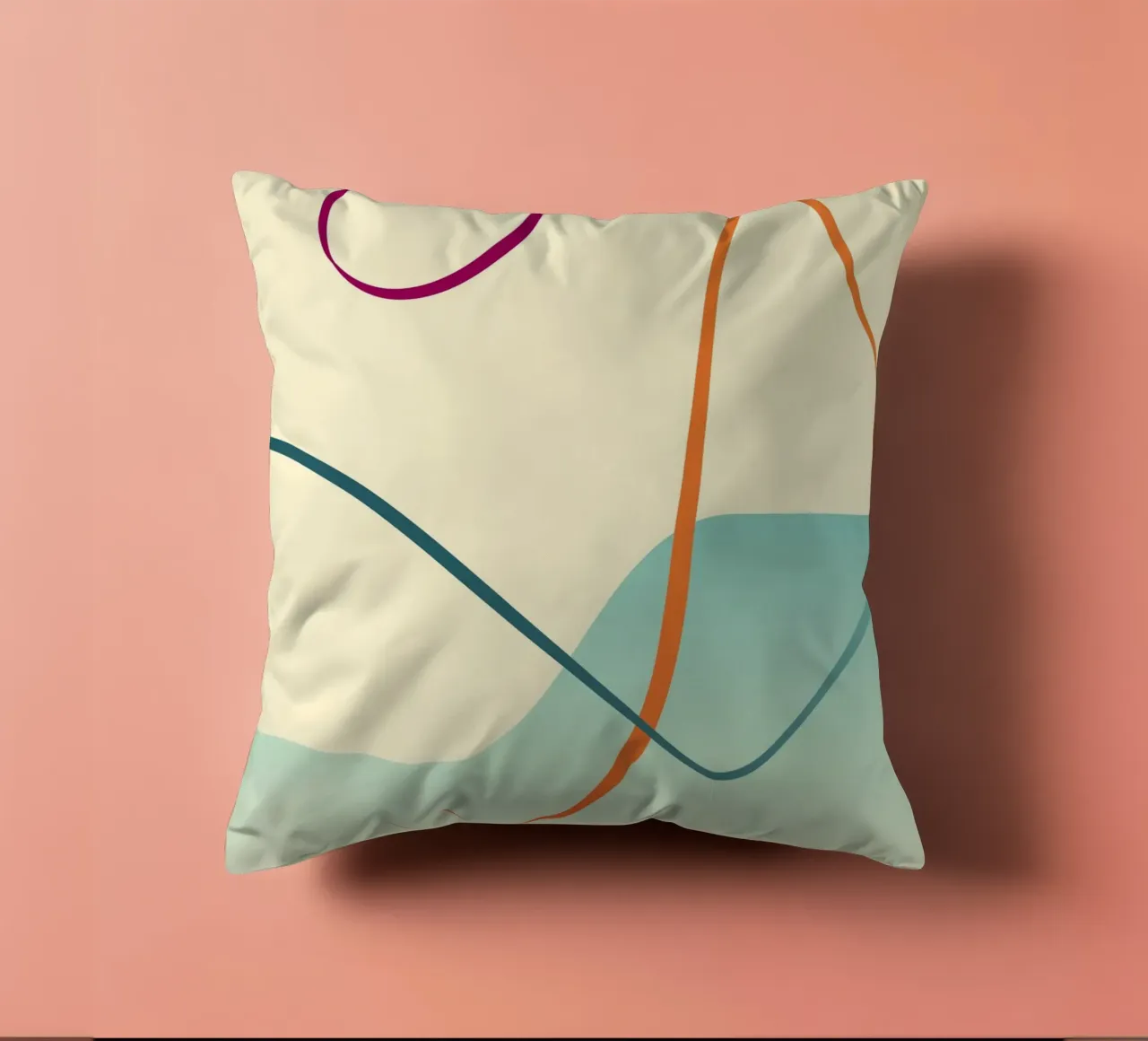 linee curve scena liscia cuscino da pastel color shape