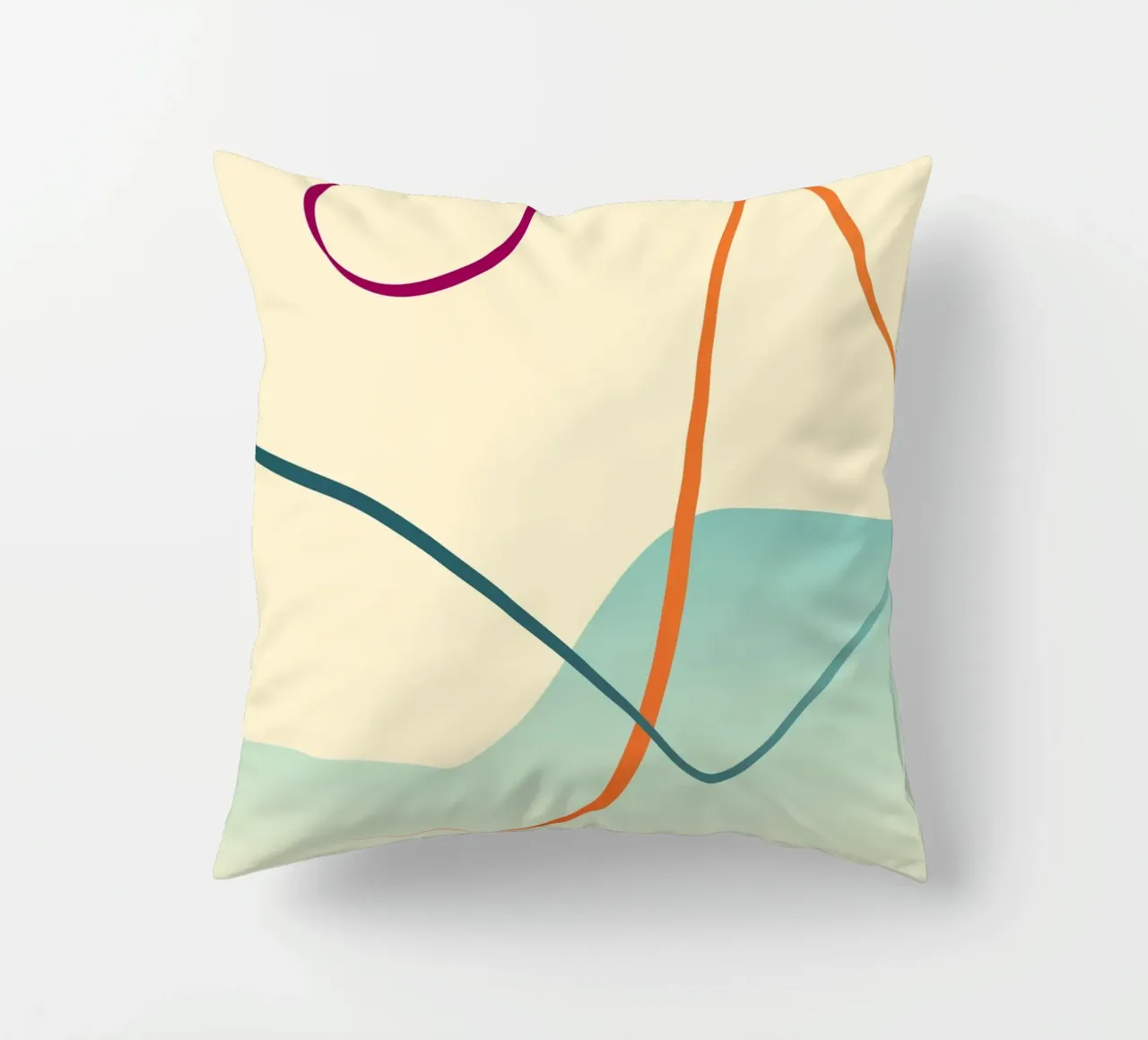 linee curve scena liscia cuscino da pastel color shape