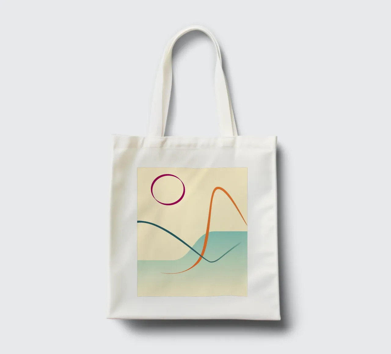 linee curve scena liscia borsa in juta da pastel color shape