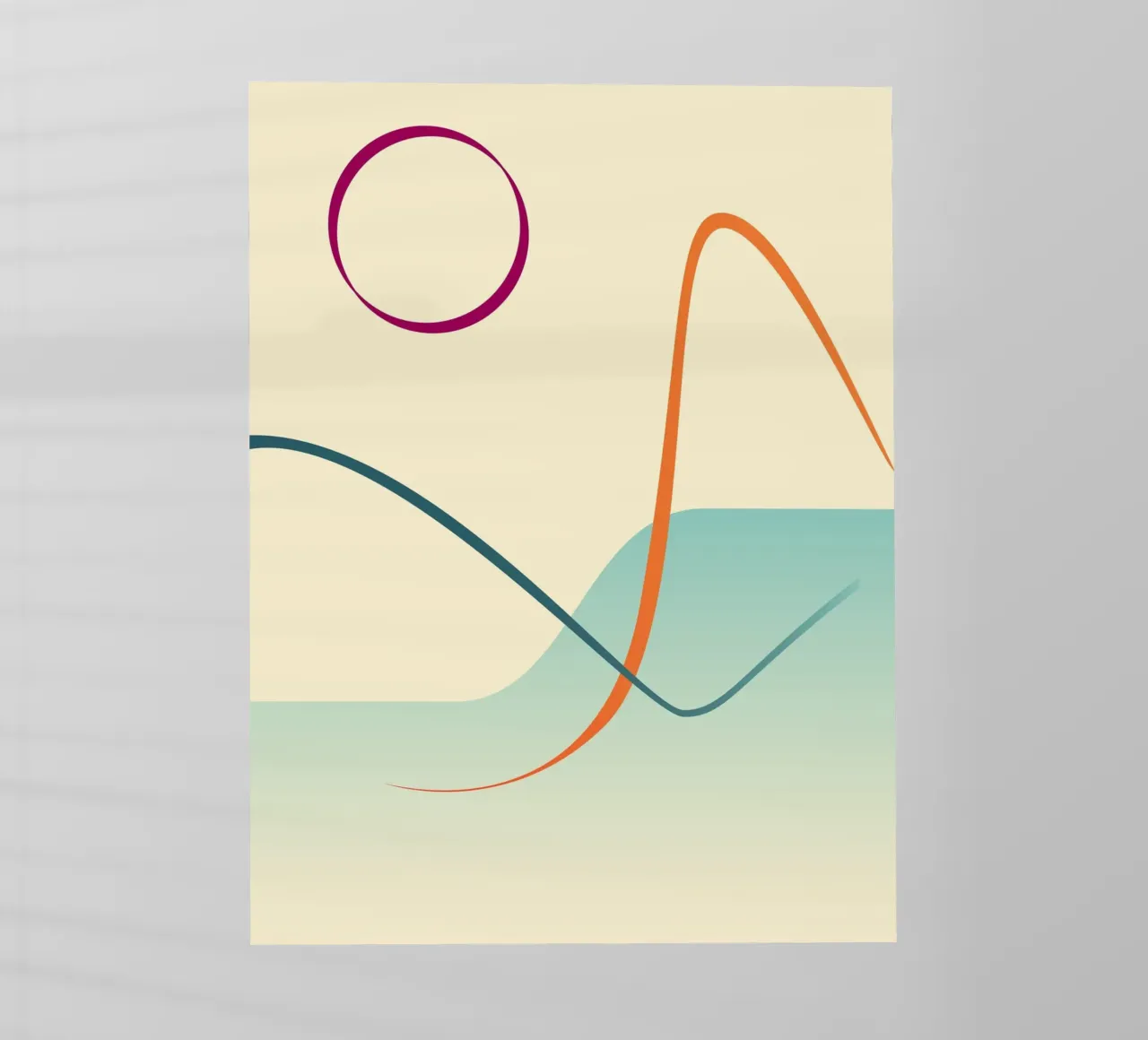 linee curve scena liscia pellicola backlit da pastel color shape