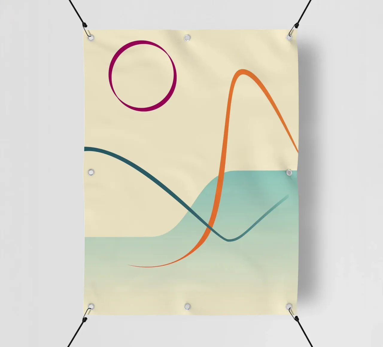 linee curve scena liscia telo in pvc da pastel color shape