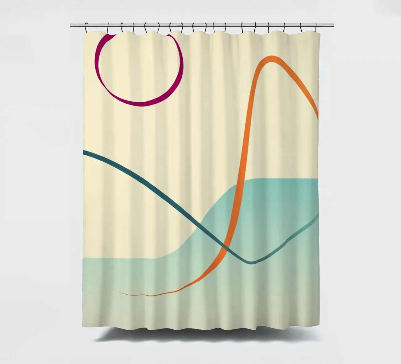 linee curve scena liscia tenda da doccia da pastel color shape