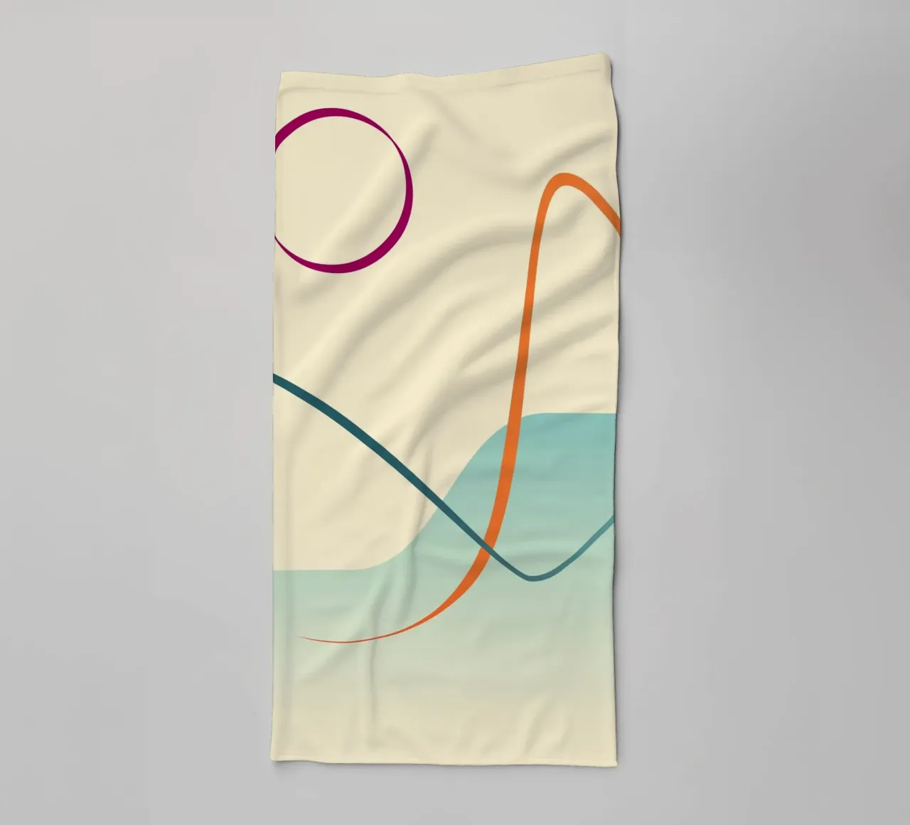linee curve scena liscia asciugamano da bagno da pastel color shape