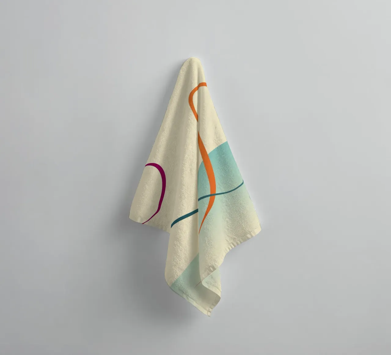 linee curve scena liscia asciugamano da bagno da pastel color shape