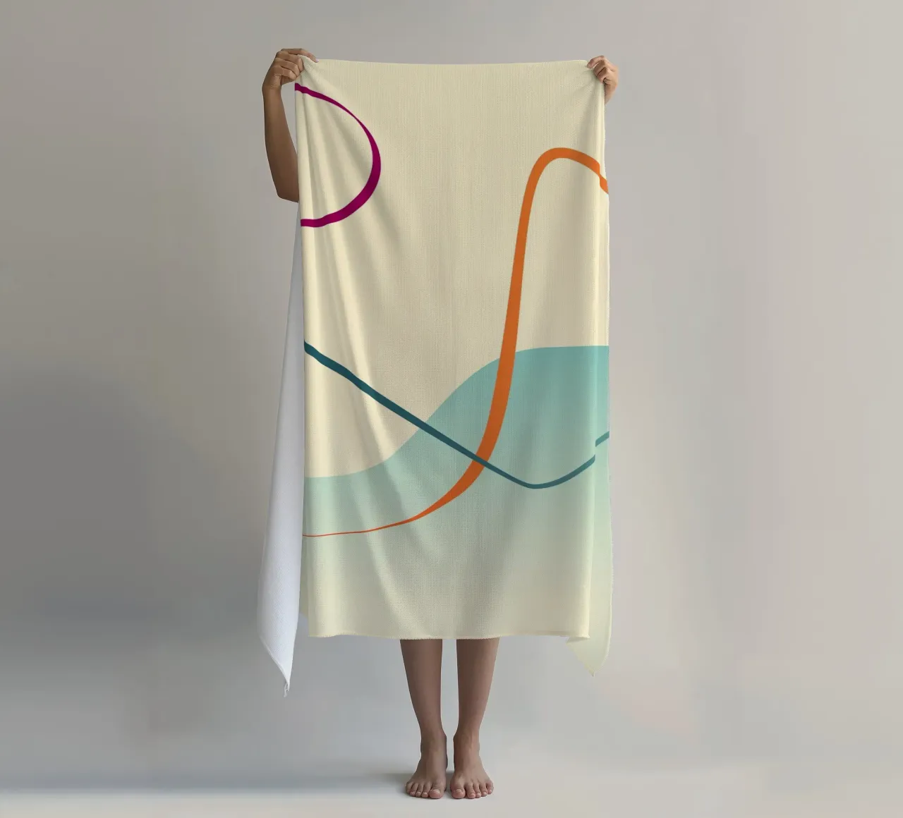 linee curve scena liscia telo mare da pastel color shape