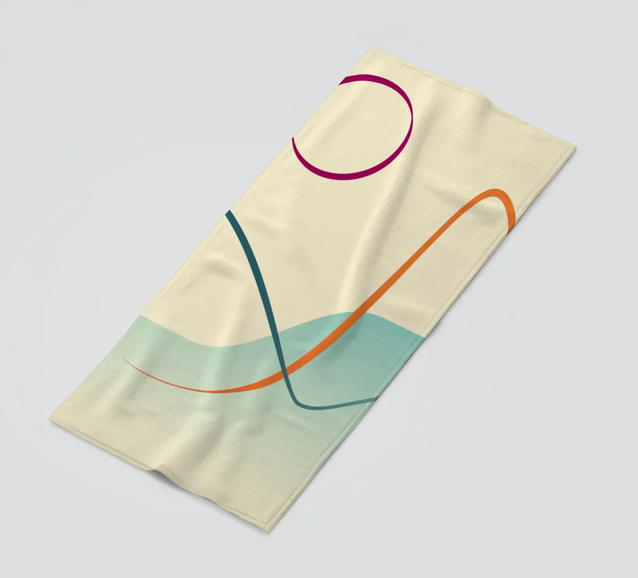 linee curve scena liscia telo mare da pastel color shape
