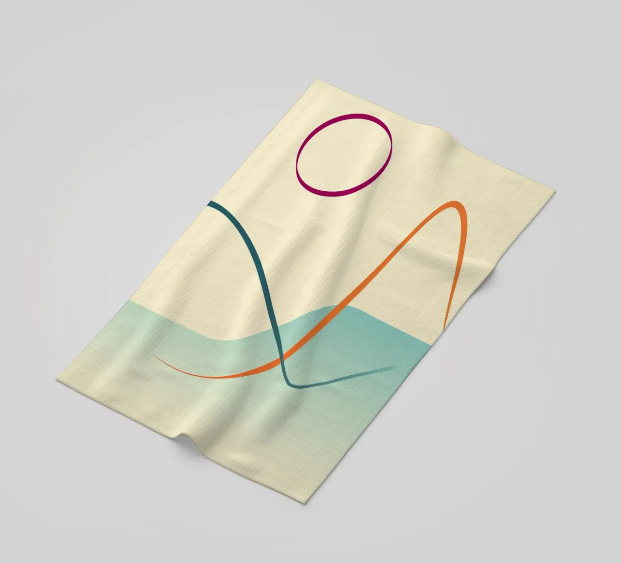 linee curve scena liscia telo mare da pastel color shape