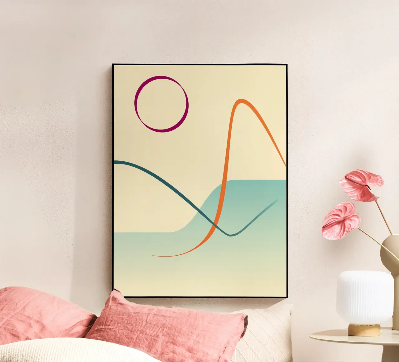 linee curve scena liscia plexiglass da pastel color shape