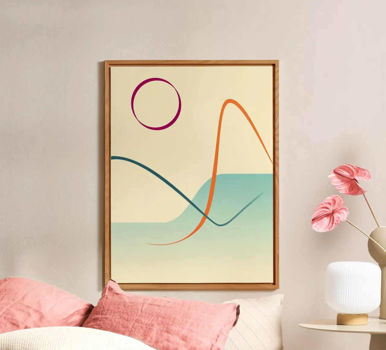 linee curve scena liscia alluminio dibond da pastel color shape