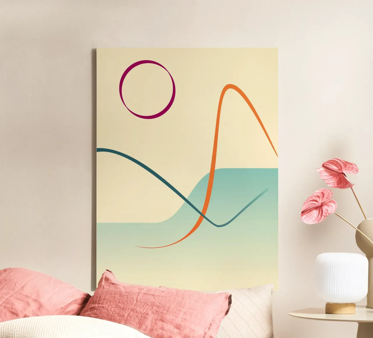 linee curve scena liscia tela da pastel color shape