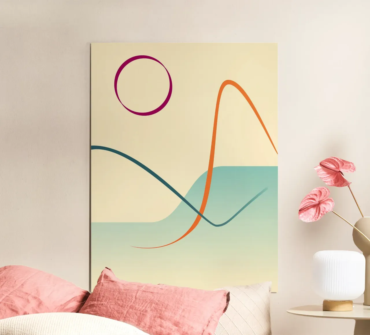 linee curve scena liscia poster da pastel color shape