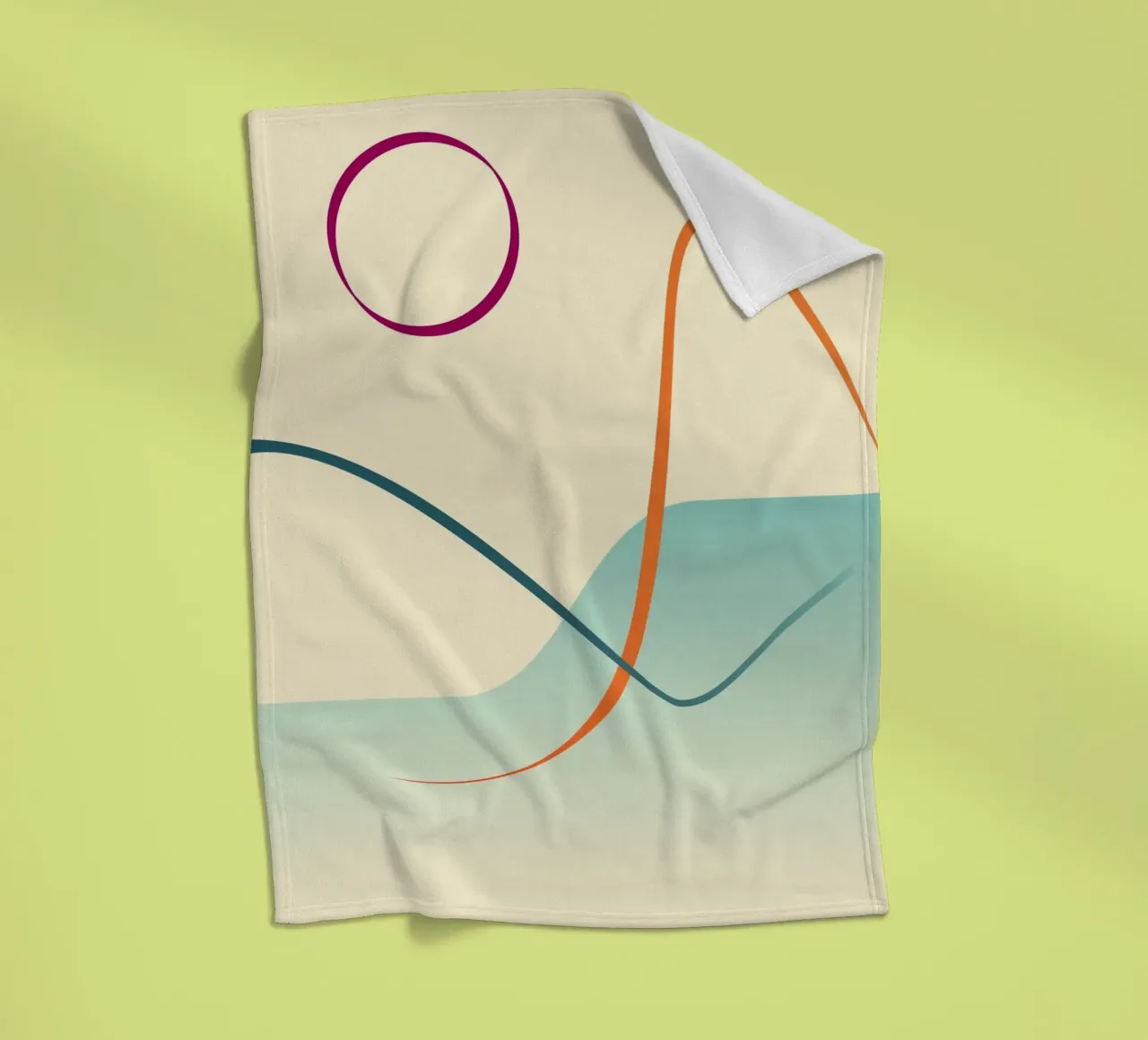 linee curve scena liscia coperta in pile da pastel color shape