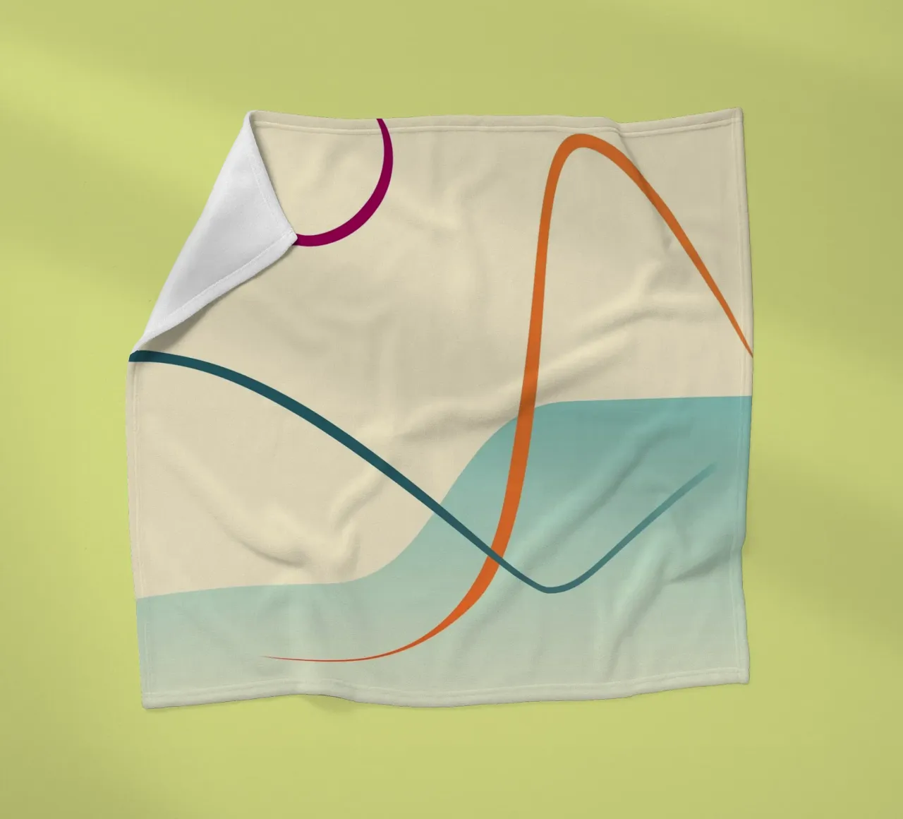 linee curve scena liscia coperta in pile da pastel color shape