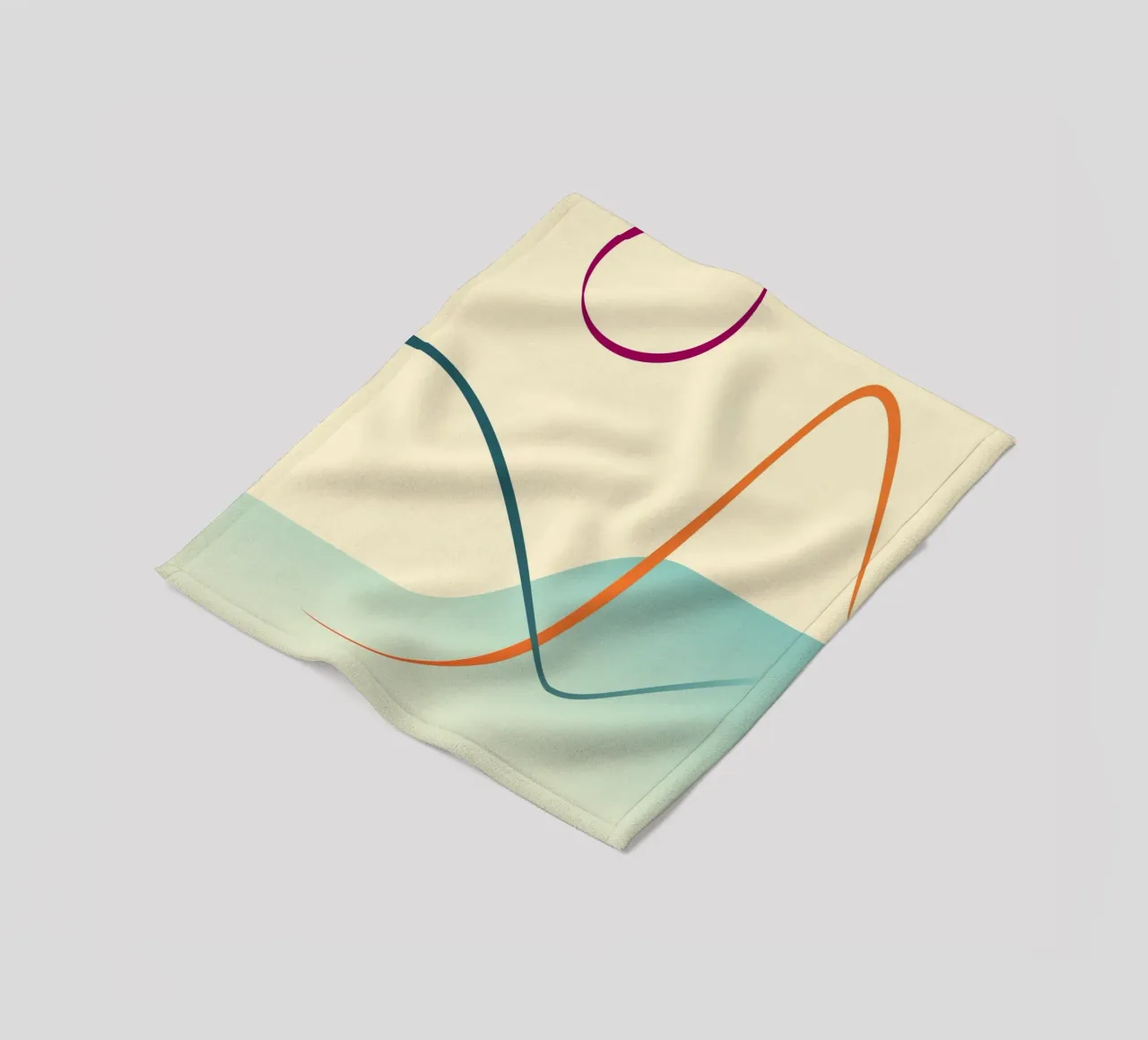 linee curve scena liscia coperta in pile da pastel color shape