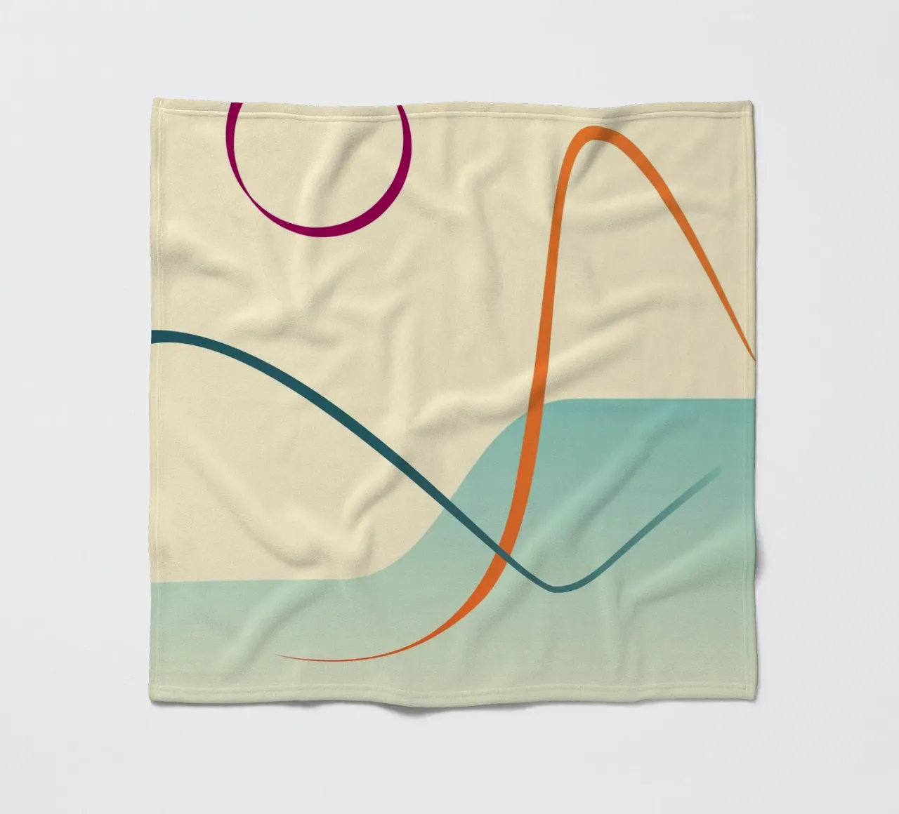 linee curve scena liscia coperta in pile da pastel color shape