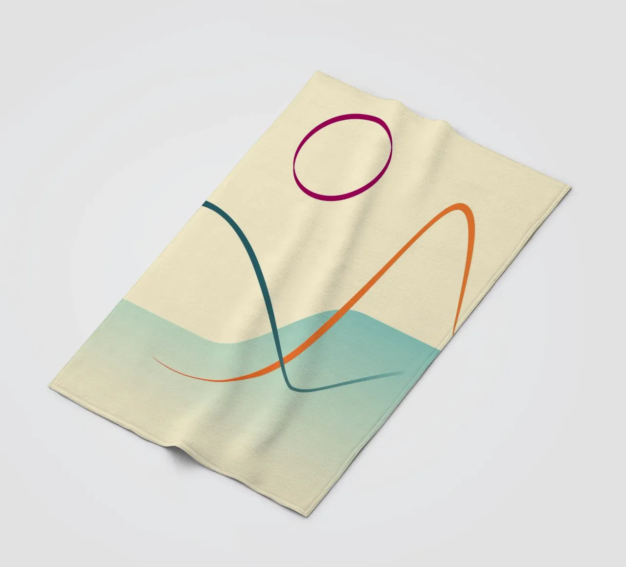 linee curve scena liscia coperta in pile da pastel color shape