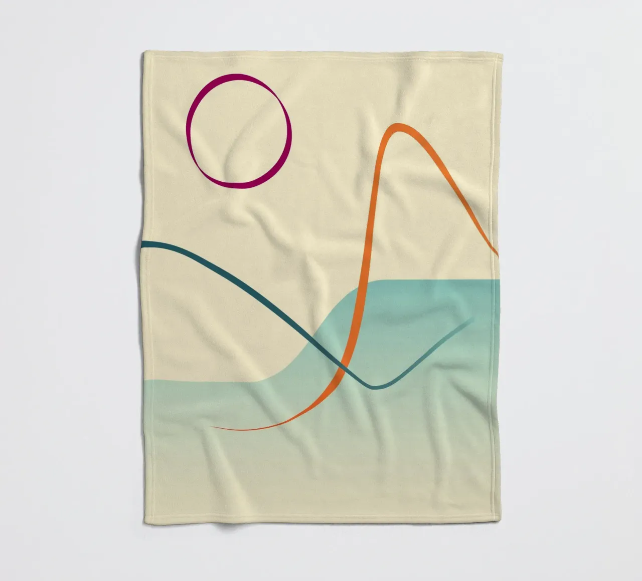 linee curve scena liscia coperta in pile da pastel color shape