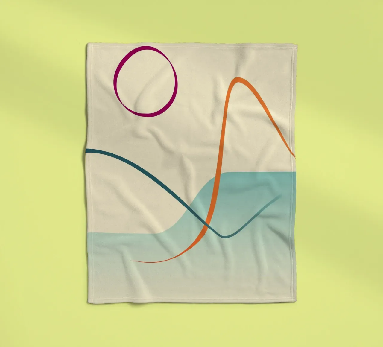 linee curve scena liscia coperta in pile da pastel color shape