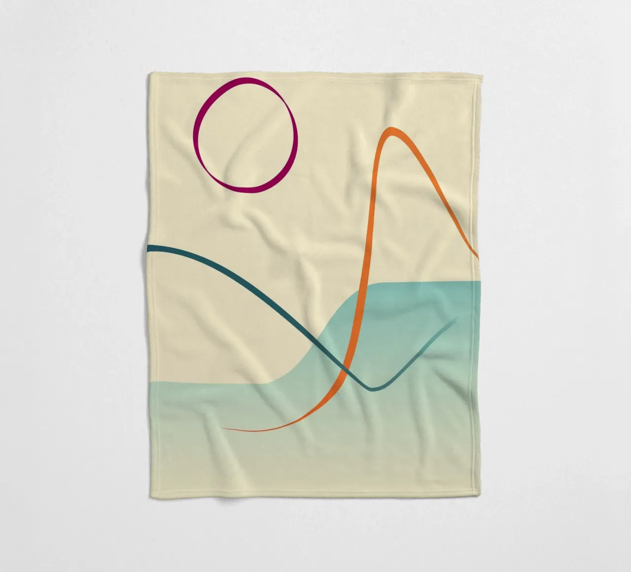 linee curve scena liscia coperta in pile da pastel color shape