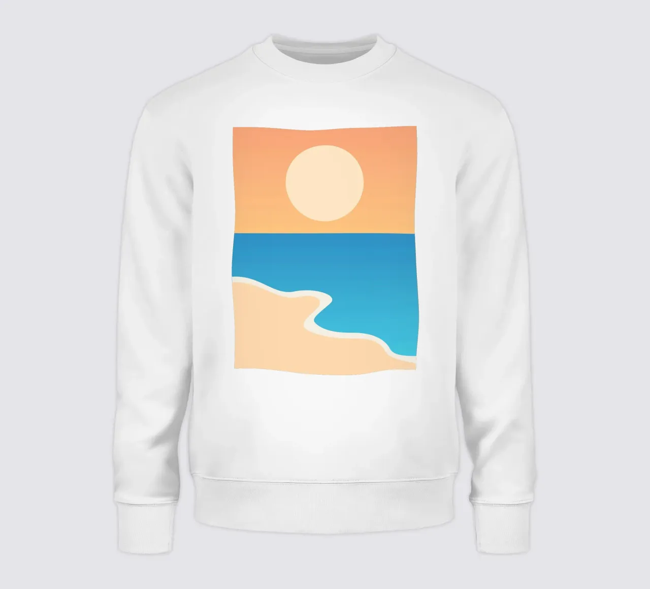 calm sea relaxation sweatshirt by pastel color shape
