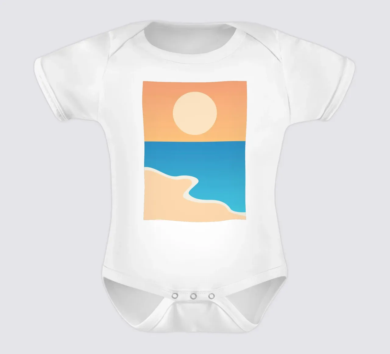 mare calmo relax body neonato maniche corte da pastel color shape