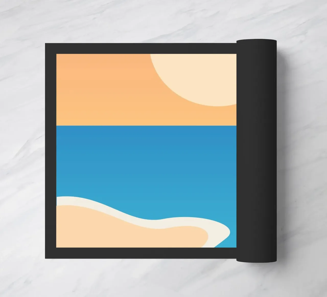 mare calmo relax zerbino da pastel color shape