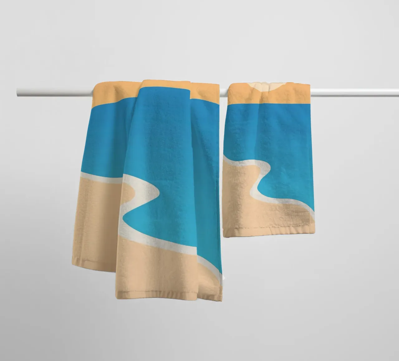 mare calmo relax asciugamano da bagno da pastel color shape