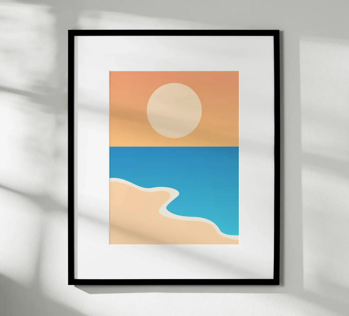 calm sea relaxation poster da pastel color shape