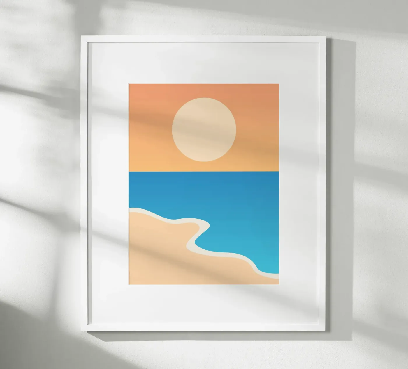 calm sea relaxation poster da pastel color shape